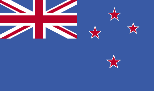 New Zealand Flag and New Zealand Scenery